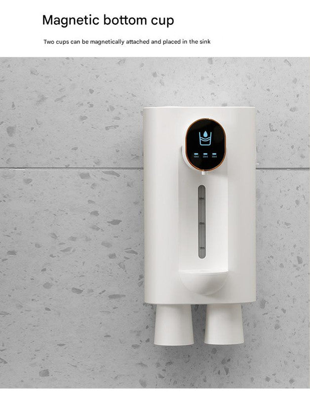 Smart Automatic Mouthwash Dispenser - Wall-Mounted, 3 Adjustable Levels, LED Display & Magnetic Cups(Black) - Image 5