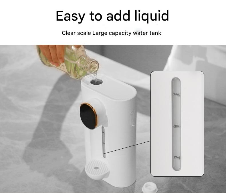 Smart Automatic Mouthwash Dispenser - Wall-Mounted, 3 Adjustable Levels, LED Display & Magnetic Cups(Black) - Image 7