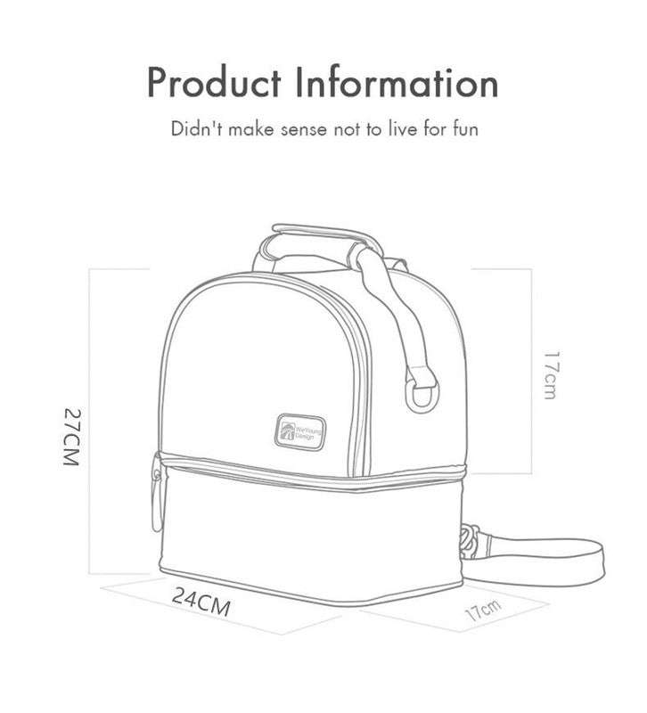Versatile Insulated Breast Milk Cooler & Lunch Backpack - Waterproof, Multi-Carry Options(Yellow print) - Image 7