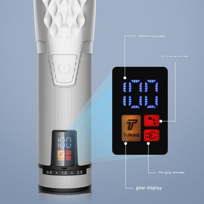 Professional 2-in-1 Cordless Hair Clipper & Trimmer Kit with LED Display & 5-Speed Fine Tuning(silver) - Image 4