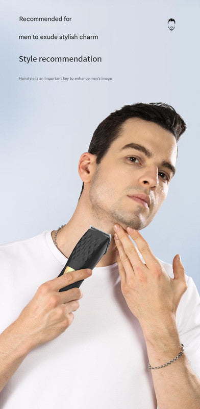 Professional 2-in-1 Cordless Hair Clipper & Trimmer Kit with LED Display & 5-Speed Fine Tuning(Gold) - Image 5