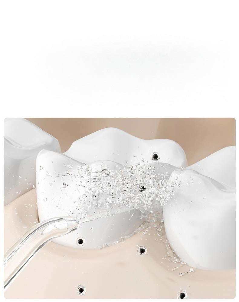 Portable Electric Water Flosser - USB-C Rechargeable, Multiple Modes, Gingival Protection(White) - Image 5