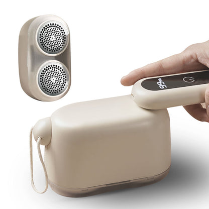 Compact Electric Lint Remover with LED Display & Dual Head - USB Rechargeable(Dark green) - Image 5
