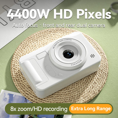 Student HD Digital Camera - 44MP, 8x Zoom, Autofocus, Dual Lens, Type-C Charging (white) - Image 3
