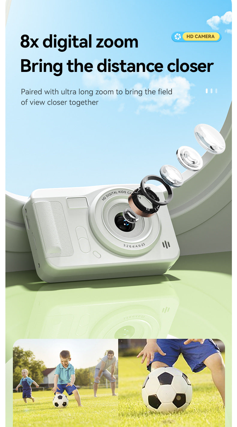 Student HD Digital Camera - 44MP, 8x Zoom, Autofocus, Dual Lens, Type-C Charging (Silver) - Image 6