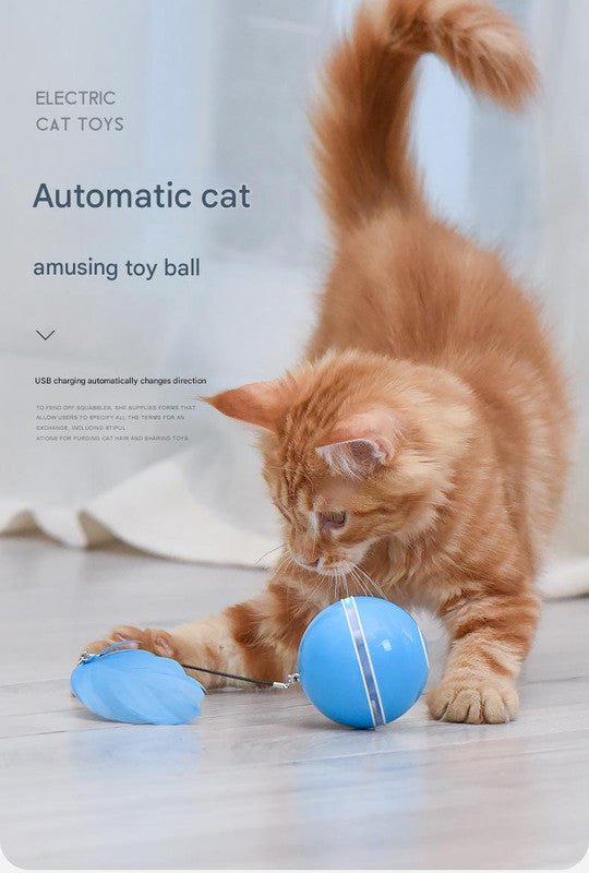 Smart USB Rechargeable Pet Interactive Rolling Ball(White) - Image 4