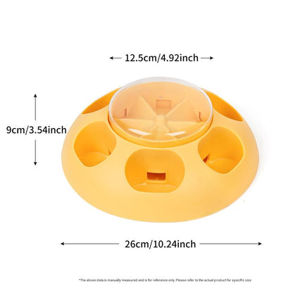 Interactive Pet Slow Feeder & Puzzle Toy - Press to Dispense Food, Improves Digestion(pink) - Image 2