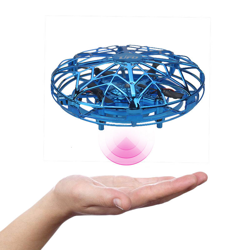 Hand-Controlled UFO Mini Drone with LED Lights & Obstacle Avoidance(green) - Image 2