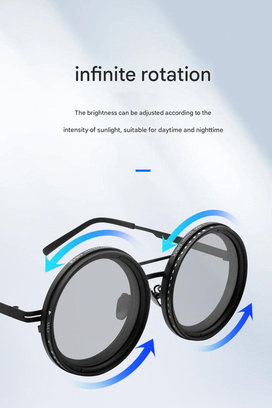 Adjustable ND9 Filter Sunglasses,Steampunk Retro Design with Polarized HD Anti-Glare Lenses(gold) - Image 3