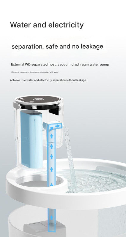 Black Wireless Automatic Pet Water Fountain - 2.2L Motion Sensor Dispenser - Image 4
