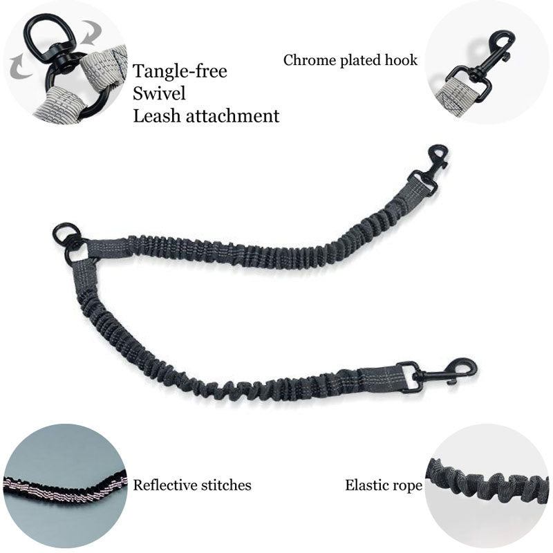 Orange Pet Double-Ended Rope + 1.5M Leash - Easy to walk two dogs, tangle-free design - Image 5