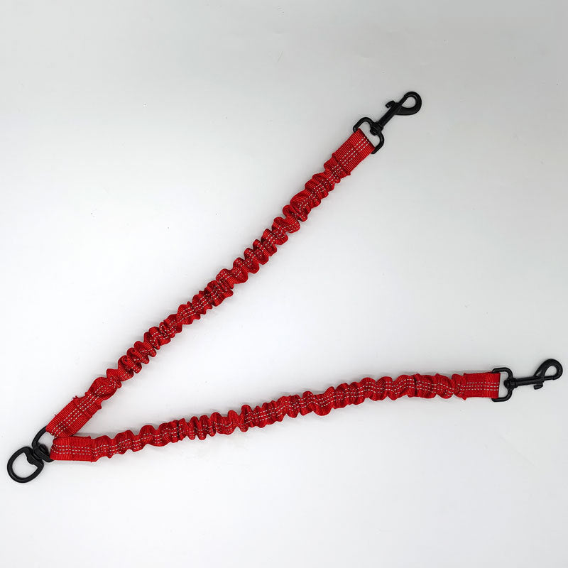 Red Pet Double-Ended Rope + 1.5M Leash - Easy to walk two dogs, tangle-free design - Image 2