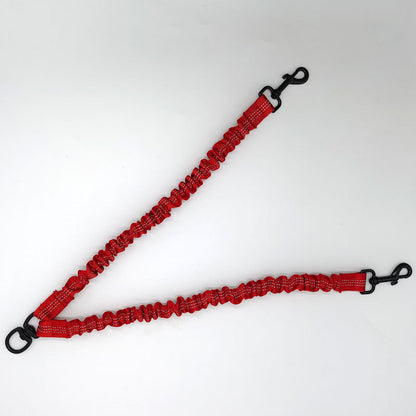 Red Pet Double-Ended Rope + 1.5M Leash - Easy to walk two dogs, tangle-free design - Image 2