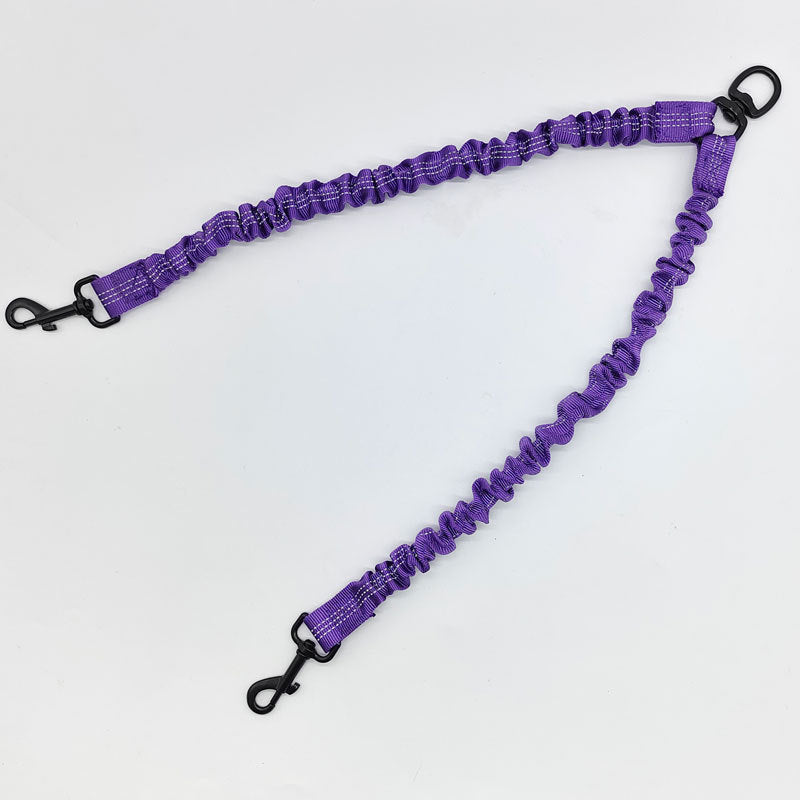Purple Pet Double-Ended Rope + 1.5M Leash - Easy to walk two dogs, tangle-free design - Image 2