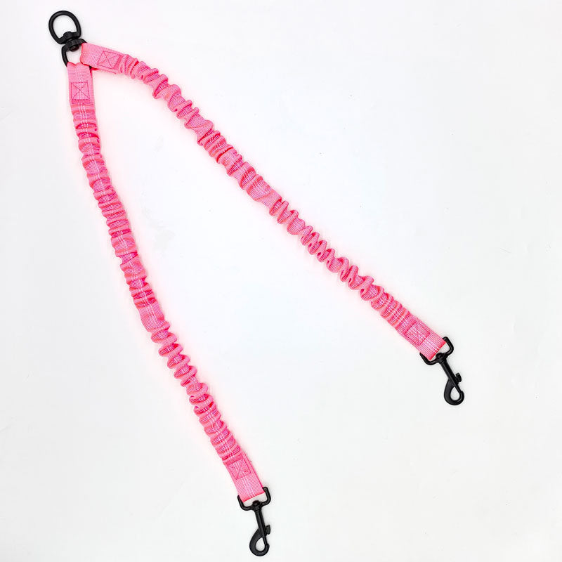 Pink Pet Double-Ended Rope + 1.5M Leash - Easy to walk two dogs, tangle-free design - Image 2