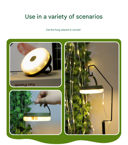 Rechargeable LED Camping Light with 10m Retractable String Light (Warm White) - Image 3