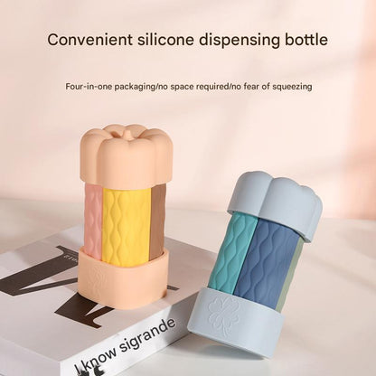 Light blue suit Silicone Travel Bottles Set (4 Pack, 60ml) - Leakproof Refillable & Squeezable - Image 2