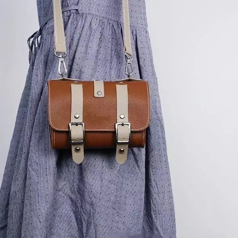 PU Leather Cycling Pouch - Retro Style for Bicycle Handlebars or Saddle - Image 3