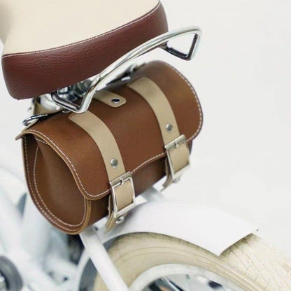 PU Leather Cycling Pouch - Retro Style for Bicycle Handlebars or Saddle - Image 4