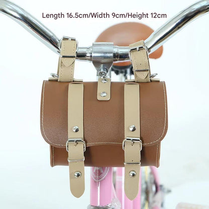 PU Leather Cycling Pouch - Retro Style for Bicycle Handlebars or Saddle - Image 6