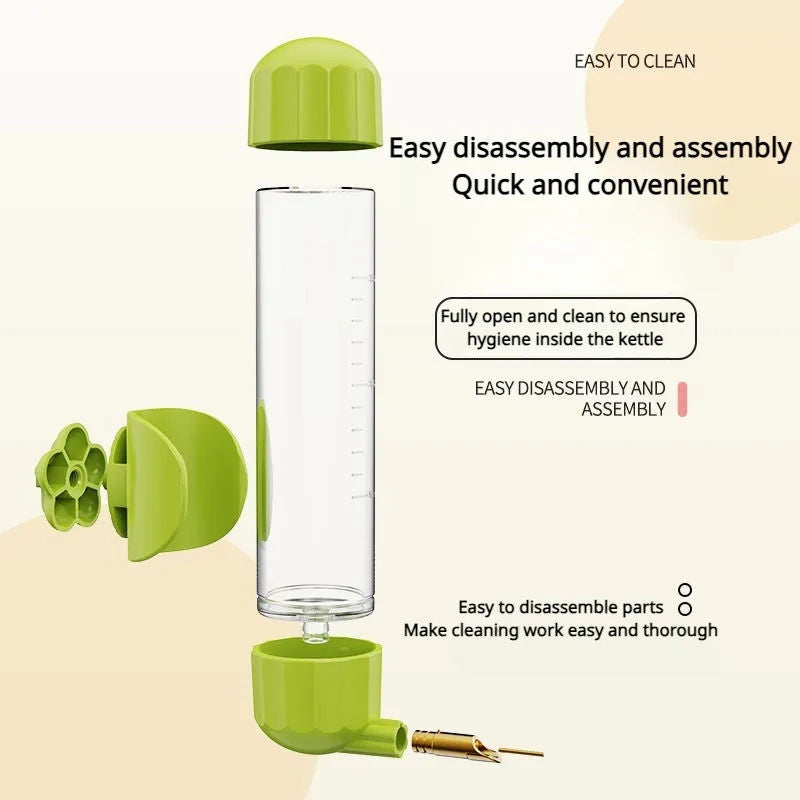 Brown Automatic Bird Water Feeder Bottle (200ml) - Leakproof No-Drip Dispenser for Parrots - Image 4