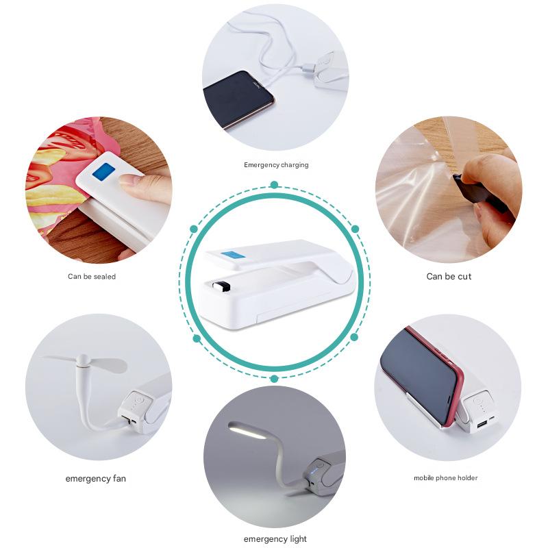 Kitchen Gadget: Portable Heat Sealer - Seals Bags, Cuts, Holds Phone - Image 4