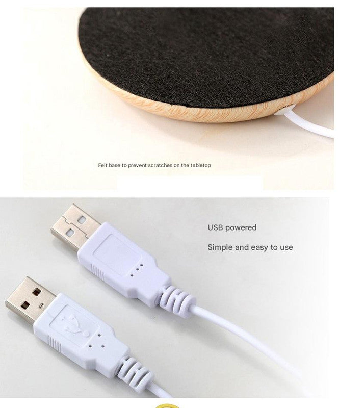 USB Cup Warmer - Black Electric Beverage Warmer for Desk, Office and Home - Image 2