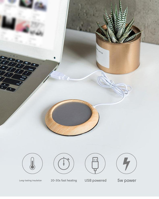 USB Cup Warmer - Black Electric Beverage Warmer for Desk, Office and Home - Image 3