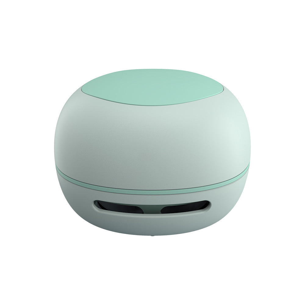 Green Cordless Tabletop Crumb Sweeper - USB Rechargeable Mini Vacuum for Desk