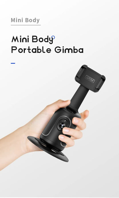 Black AI Smart Auto Tracking Phone Holder - 360° Rotation Face & Body Tracking Mount - Image 7