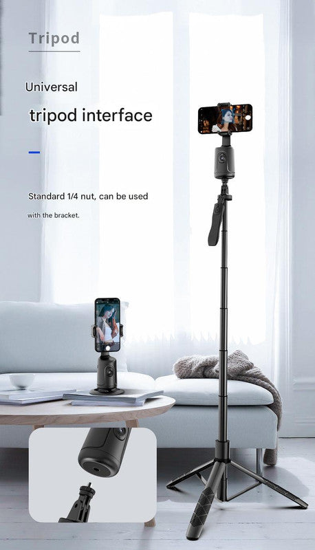 Pink AI Smart Auto Tracking Phone Holder - 360° Rotation Face & Body Tracking Mount - Image 8