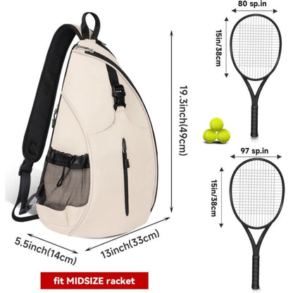 Pink Tennis Pickleball Sling Bag - Crossbody Racket Backpack for Men & Women (33x14x49cm) - Image 2
