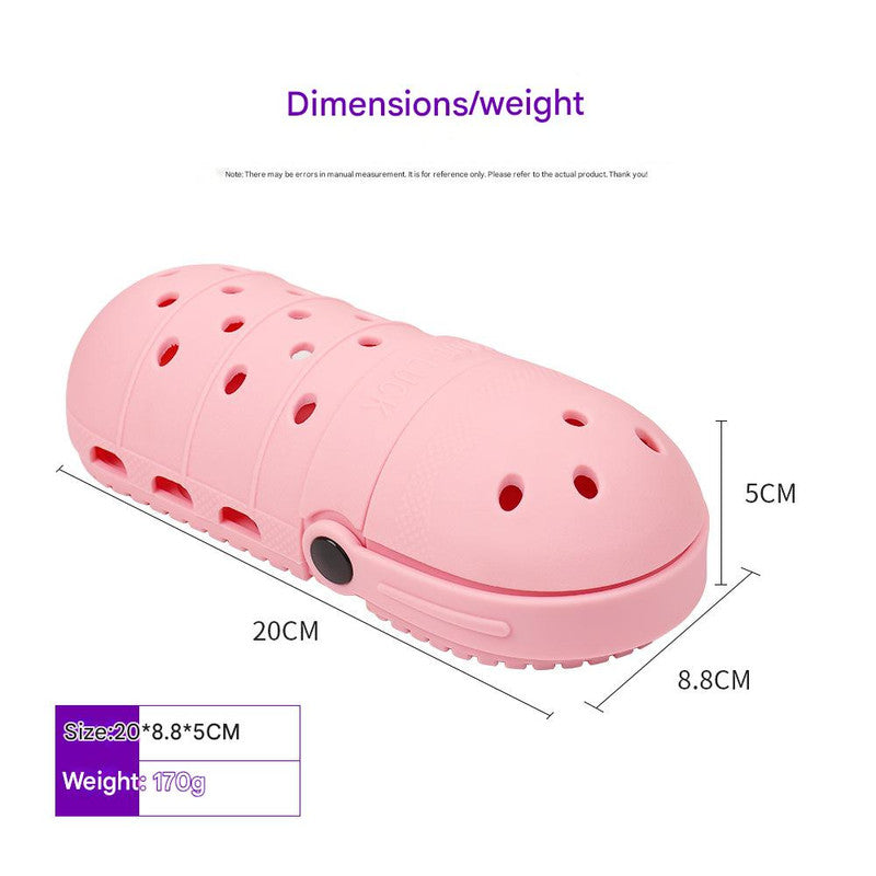2 - pcs Pink Cute Clog-Shaped Pen Holder for Desk Organization - Image 2