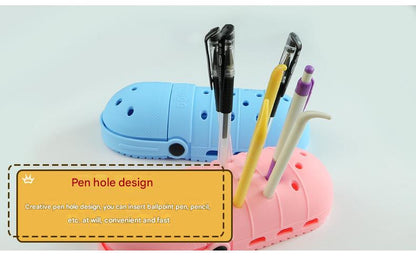 2 - pcs Pink Cute Clog-Shaped Pen Holder for Desk Organization - Image 5