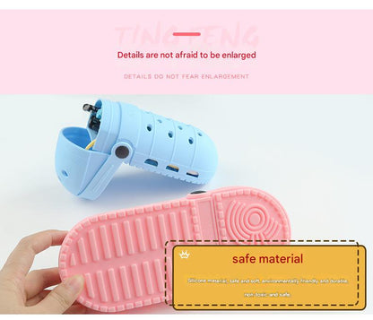 2 - pcs Blue Cute Clog-Shaped Pen Holder for Desk Organization - Image 3