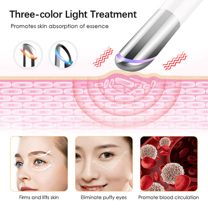 Rechargeable Eye Care Pen with Sterilizing Base - 3-Color Phototherapy Heat & Vibration - Image 4