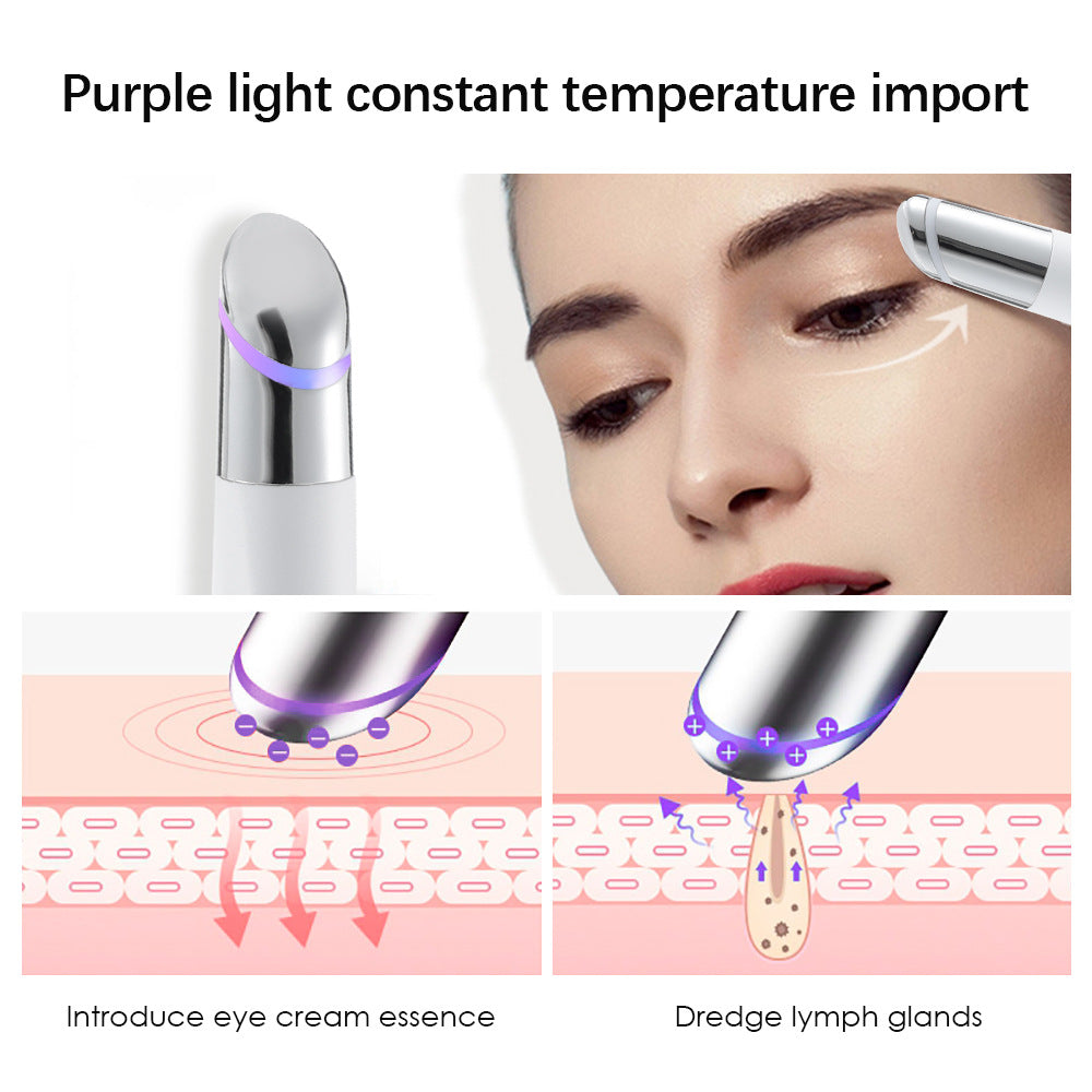 Rechargeable Eye Care Pen with Sterilizing Base - 3-Color Phototherapy Heat & Vibration - Image 5
