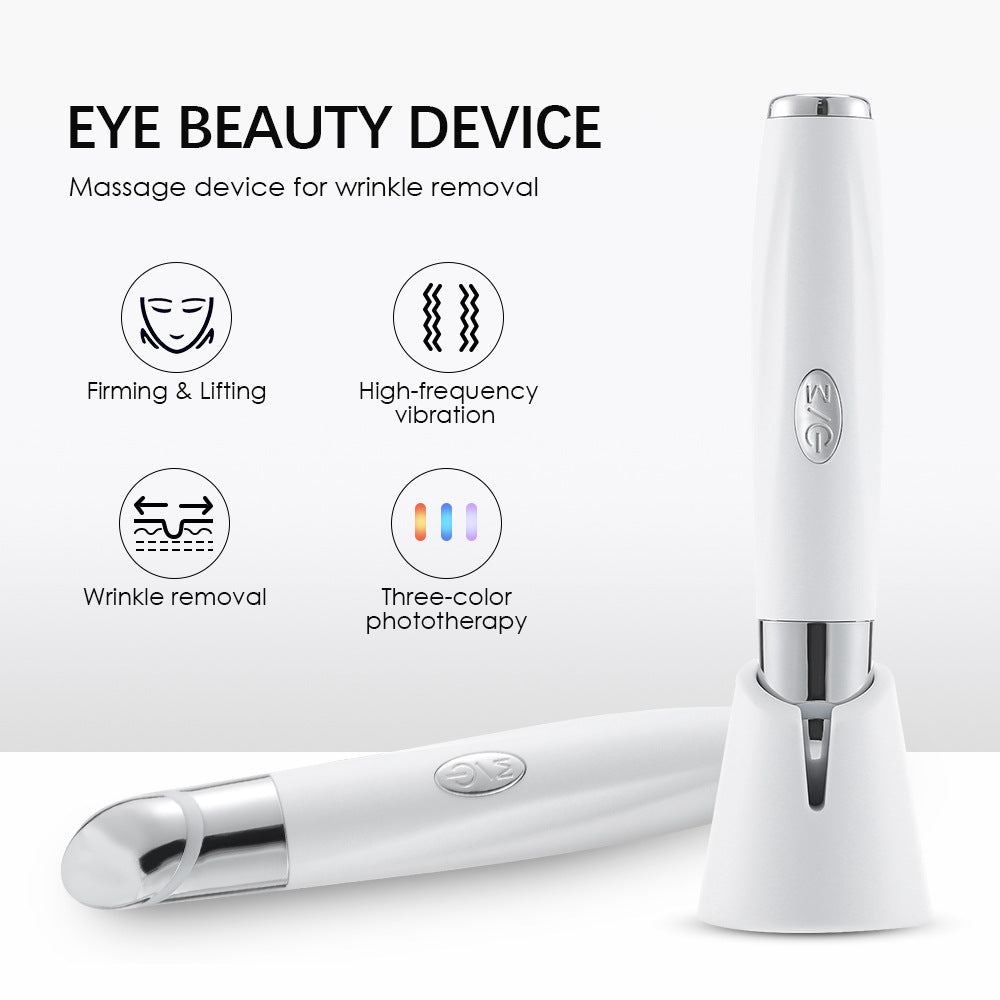 Rechargeable Eye Care Pen with Sterilizing Base - 3-Color Phototherapy Heat & Vibration - Image 7