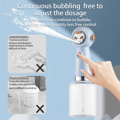 Light blue Electric Pet Shampoo Foamer Gun - Dense Foam, Quiet Operation, Easy Bath - Image 2