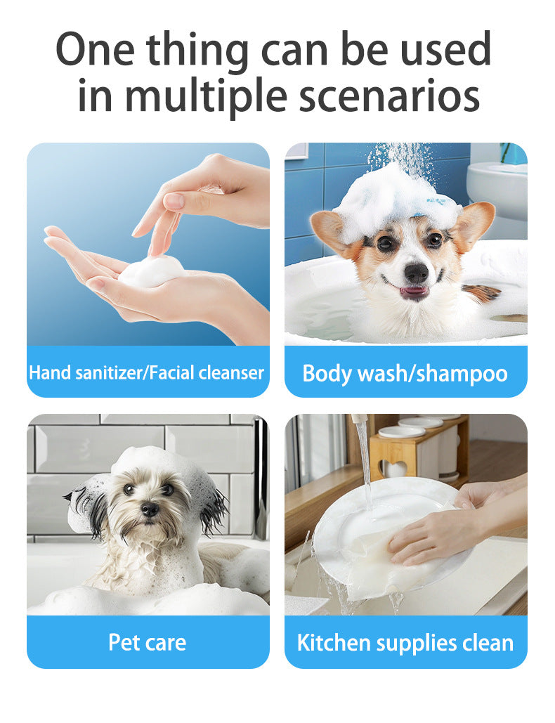 Light blue Electric Pet Shampoo Foamer Gun - Dense Foam, Quiet Operation, Easy Bath - Image 7