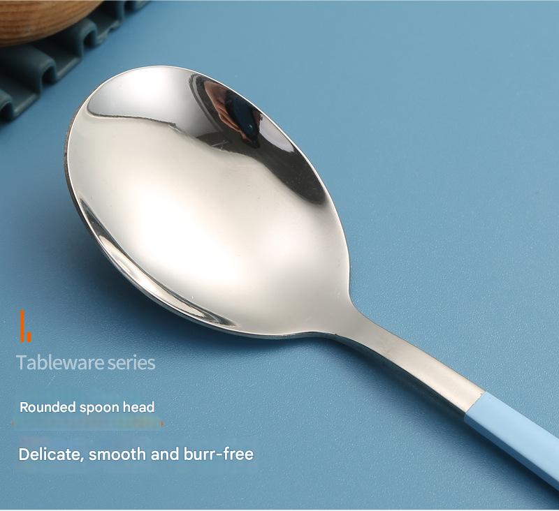 2 - pcs Light blue Reusable Travel Utensil Set with Case - 304 Stainless Steel Spoon, Fork & Chopsticks - Image 4