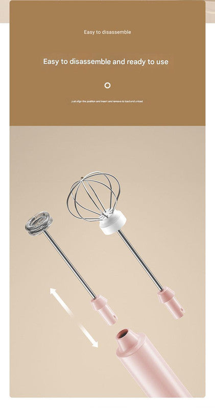 Green Cordless Egg Beater & Cream Whipper - USB Powered Hand Mixer(Balloon Head) - Image 3