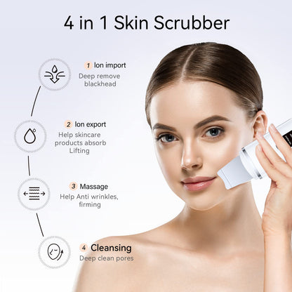 Rechargeable Ultrasonic Facial Spatula - Deep Pore Cleanser & Exfoliator - Image 2