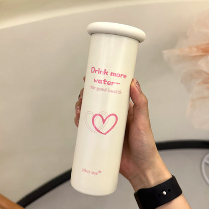Mini Insulated Coffee Cup - 316 Stainless Steel, Portable & Stylish - Pink love (300ml) - Image 2