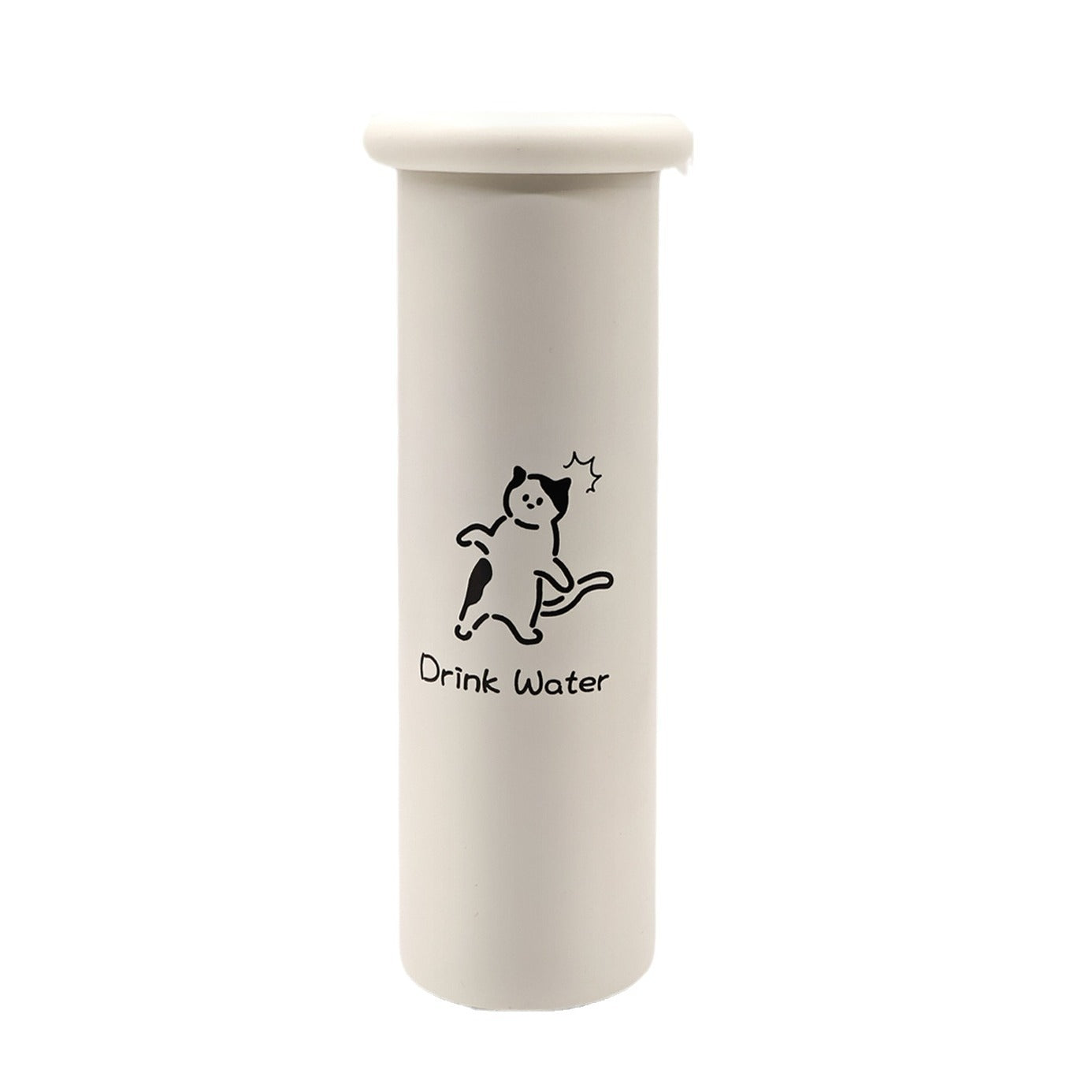 Mini Insulated Coffee Cup - 316 Stainless Steel, Portable & Stylish - White Kitten (300ml) - Image 2
