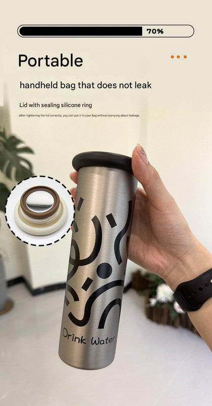 Mini Insulated Coffee Cup - 316 Stainless Steel, Portable & Stylish - White Kitten (300ml) - Image 7
