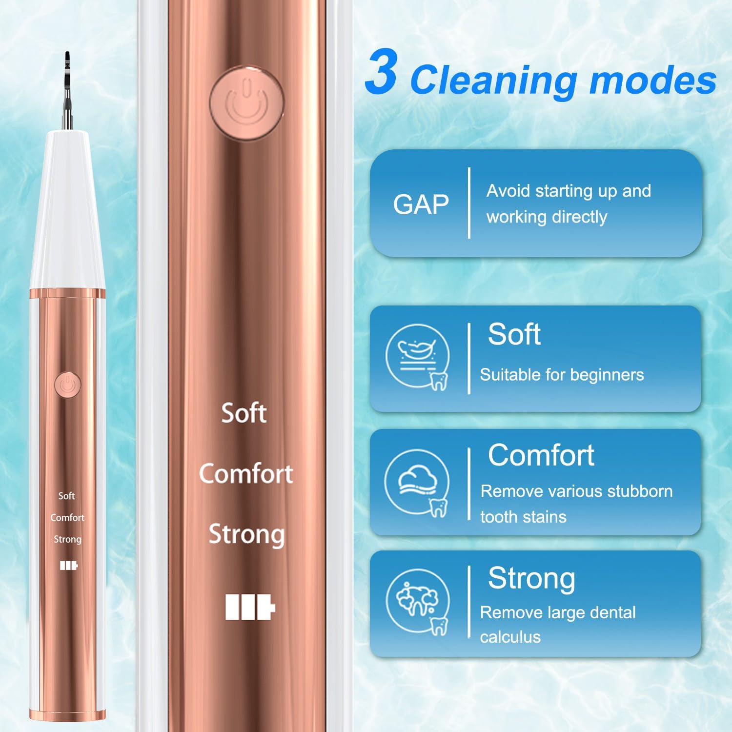 Ultrasonic Dental Scaler Kit - Home Use Teeth Cleaner & Tartar Remover - Image 3