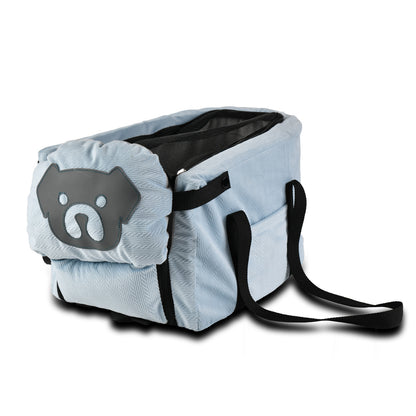 Blue Pet Car Booster Seat for Small Dogs & Cats - Safe Travel Carrier Bed - Image 3