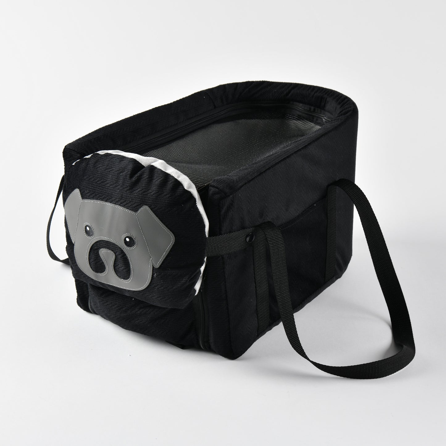 Black Pet Car Booster Seat for Small Dogs & Cats - Safe Travel Carrier Bed - Image 3