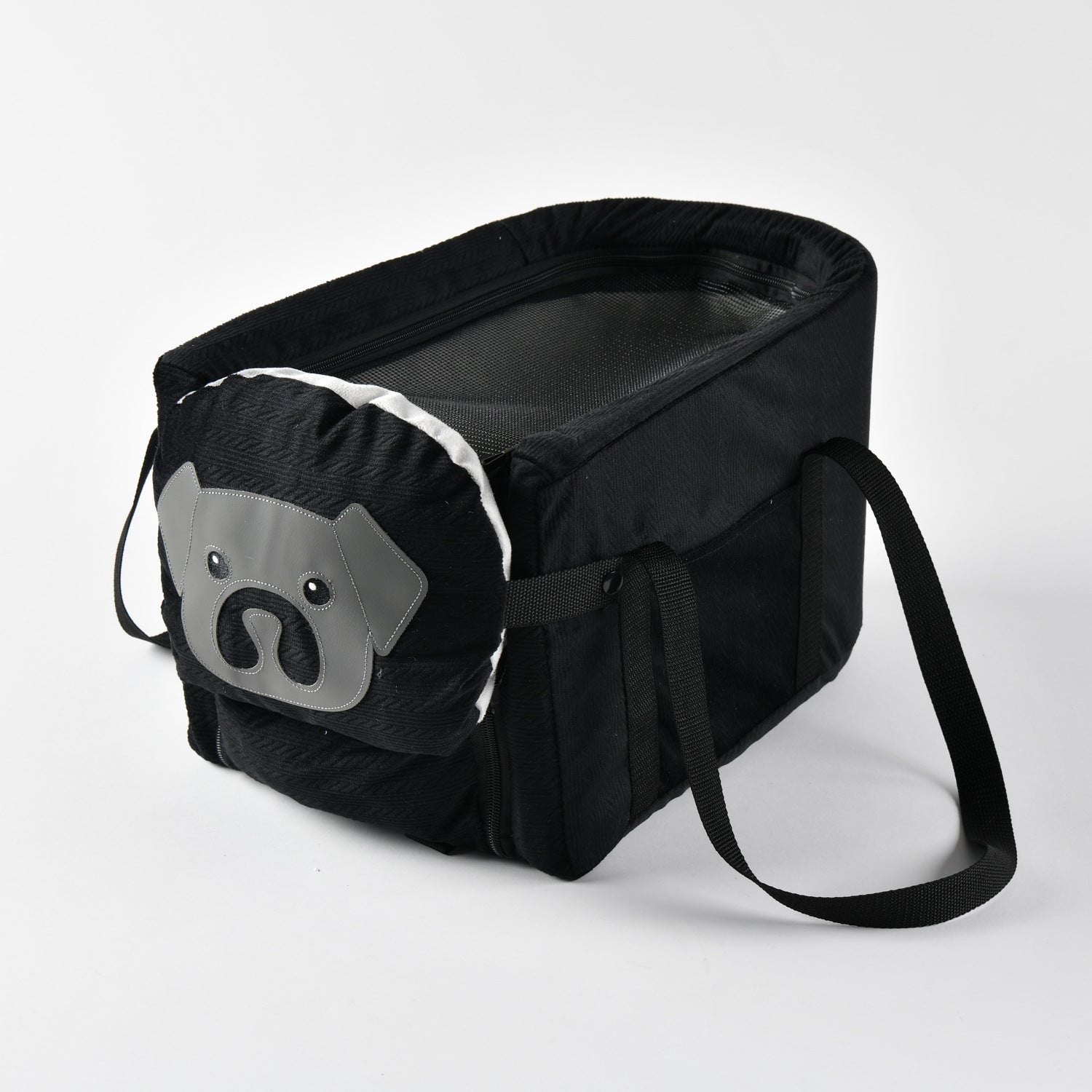 Black Pet Car Booster Seat for Small Dogs & Cats - Safe Travel Carrier Bed - Image 3